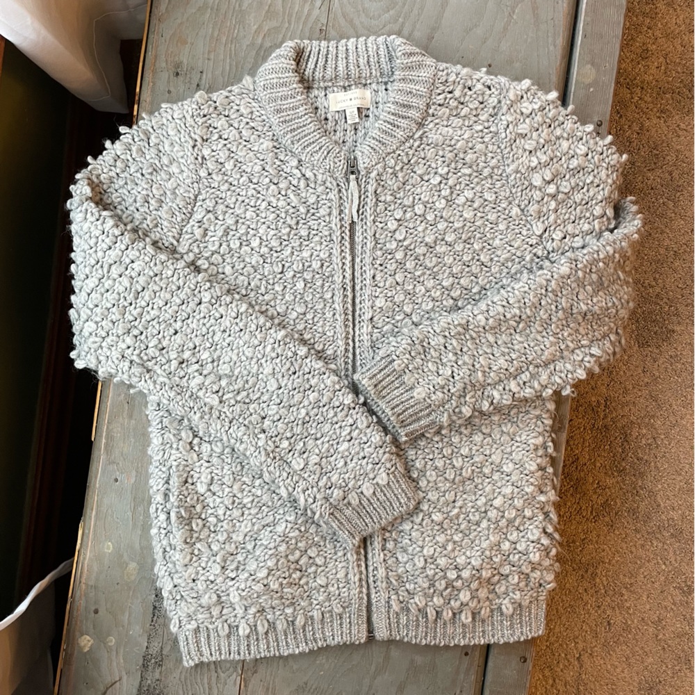 Lucky Brand zip up sweater | size small